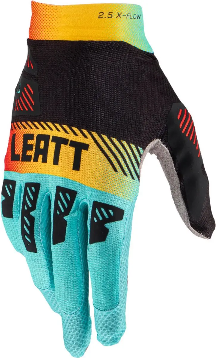 Leatt Moto 2.5 X-Flow Contrast Zwart Blauw Geel Motorcross Handschoenen