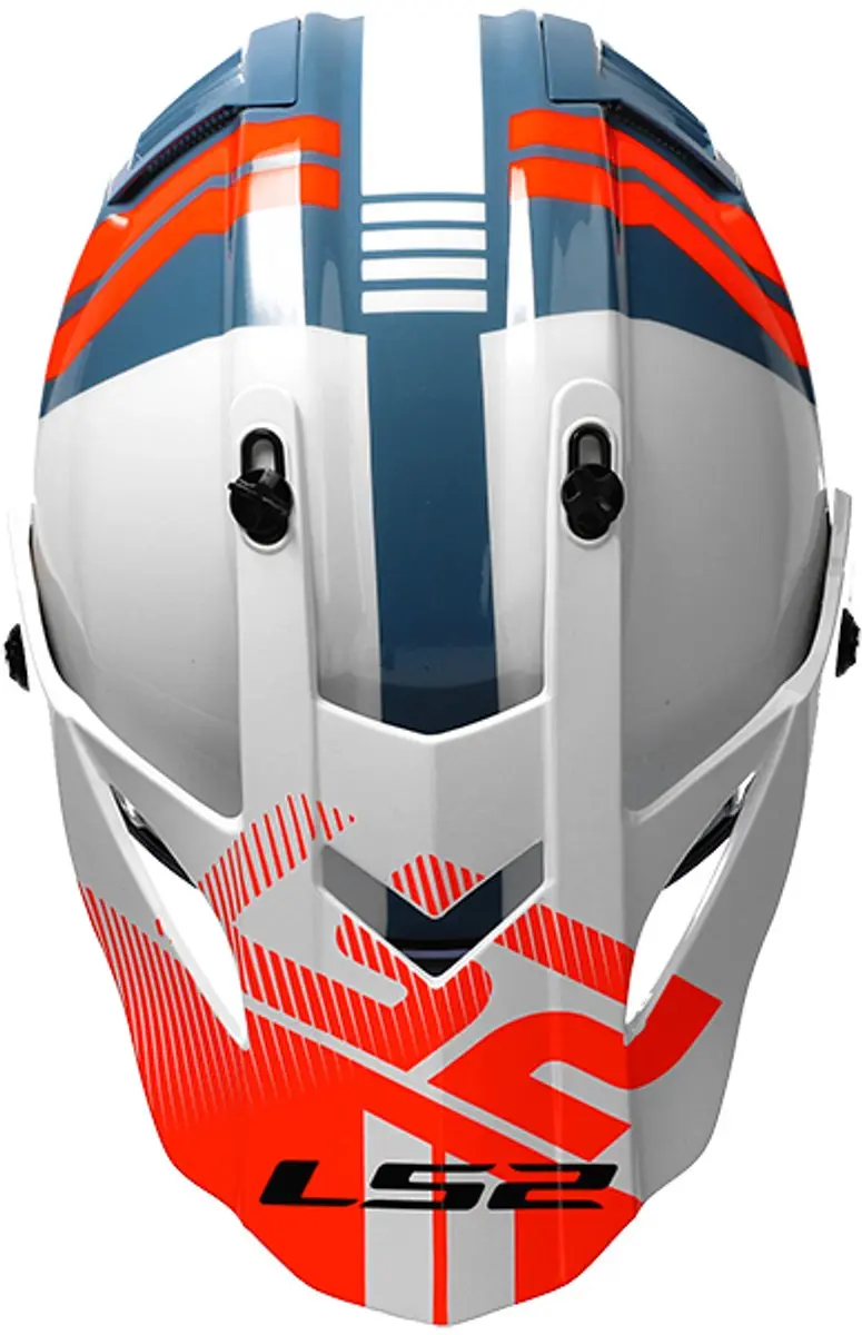 LS2 MX436 Pioneer Evo Evolve Wit Kobalt Adventure Helm
