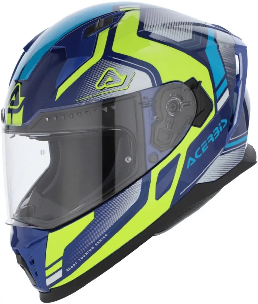 Acerbis X-Way Graphic Blauw Geel Systeemhelm