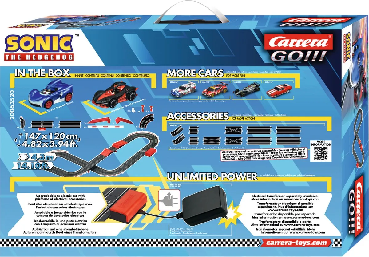 Carrera Go!!! Sonic vs. Shadow Racebaan 4,3m