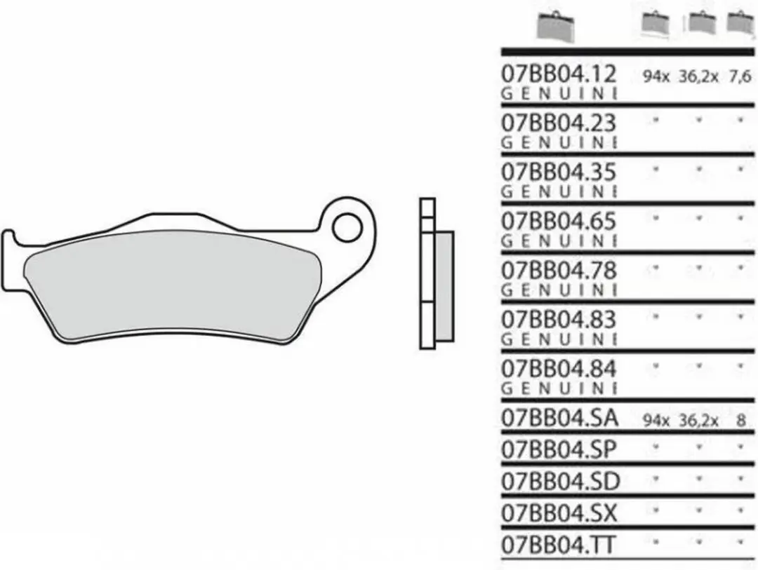 Plaquette de frein Brembo pour Moto Husaberg 450 FX 2010 à 2011 AV Neuf