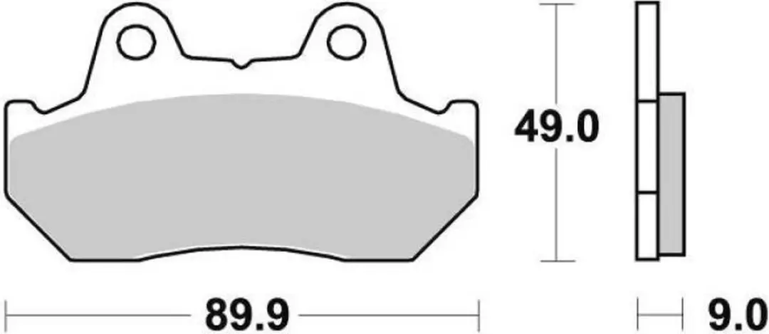 remblokje sbs voor motor honda 250 ns 1984 avg / fe/re mc11-100 / 572hf nieuw