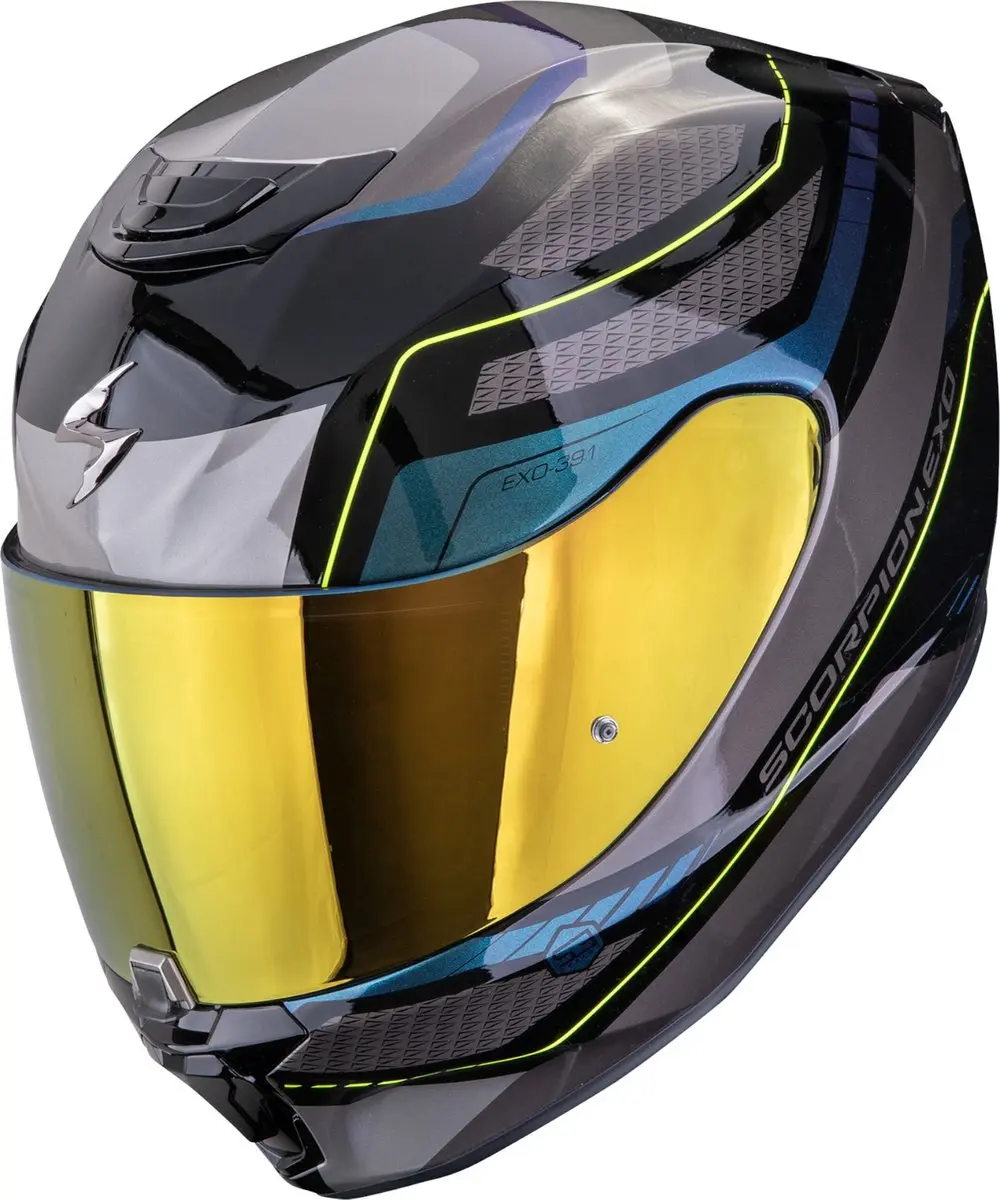 Scorpion Exo-391 Leo Integraalhelm M - Wit/zwart/blauw - afbeelding 5 van 6