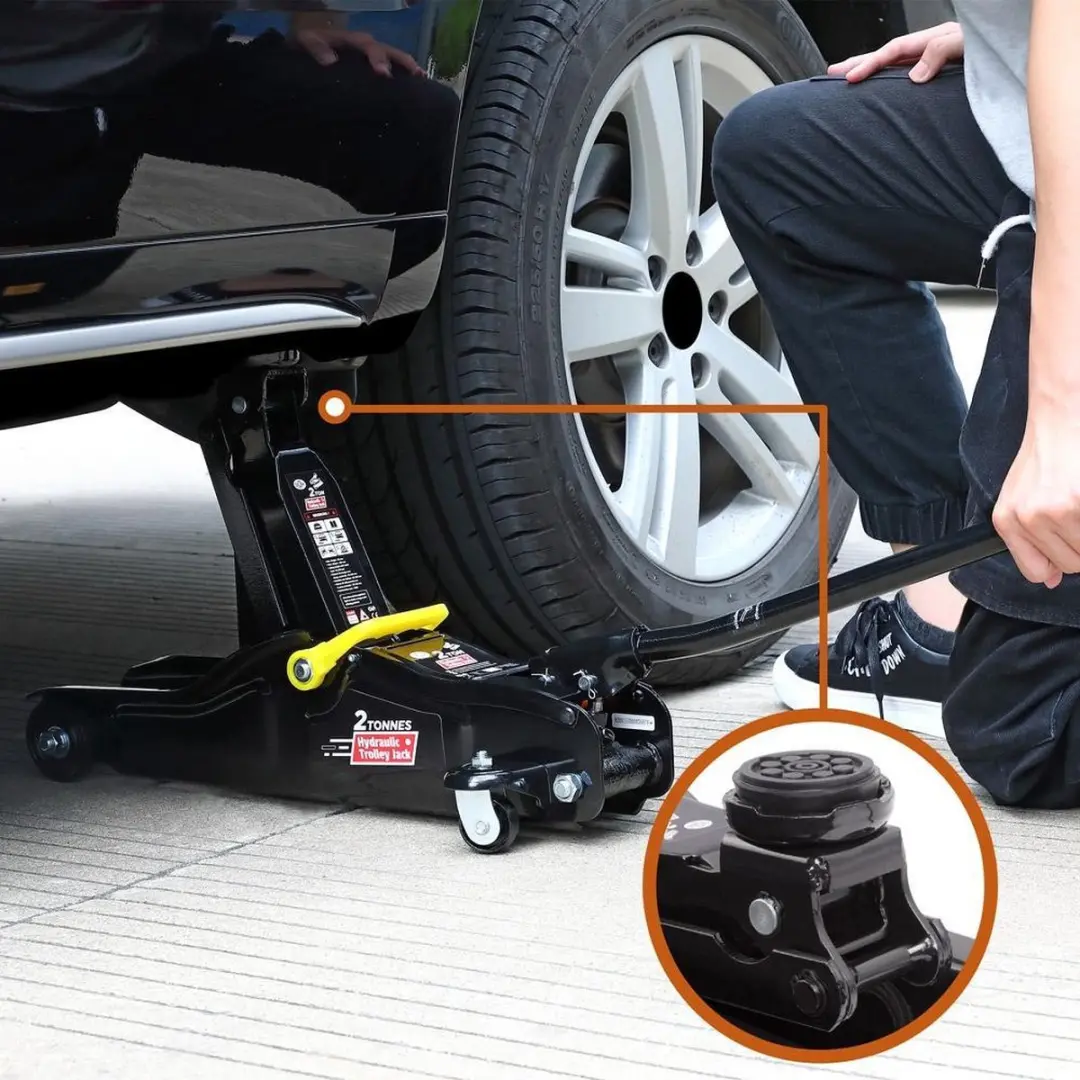 Deuba Rubberen Pads voor Autokrik - Zwart - 0 kg