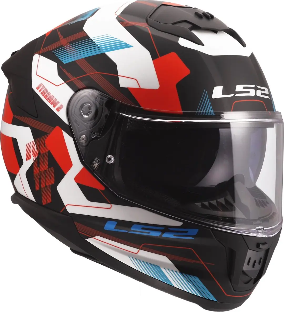 LS2 FF808 Stream II Mika Helm - XL - Wit/blauw/rood