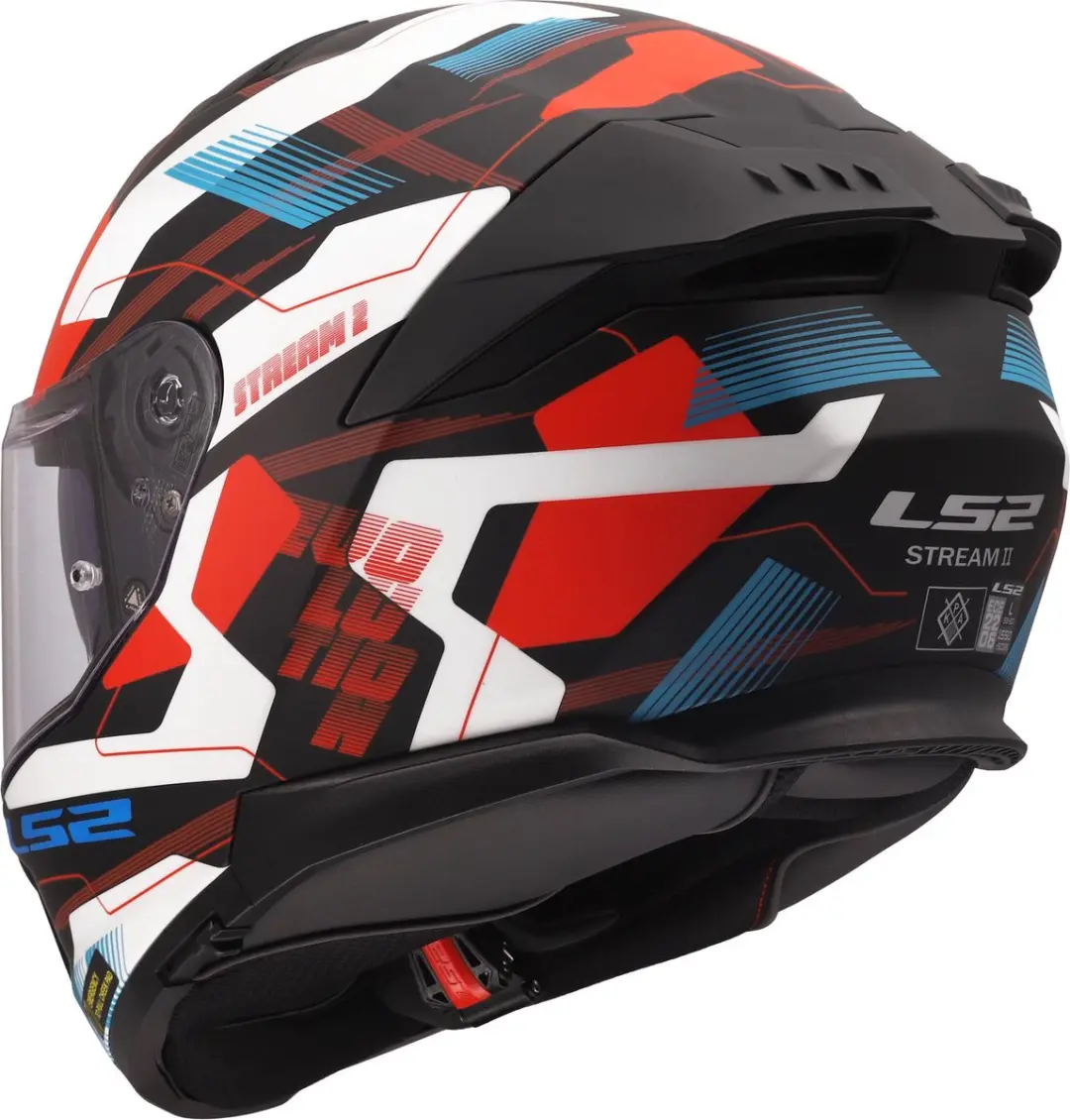 LS2 FF808 Stream II Mika Helm - XL - Wit/blauw/rood