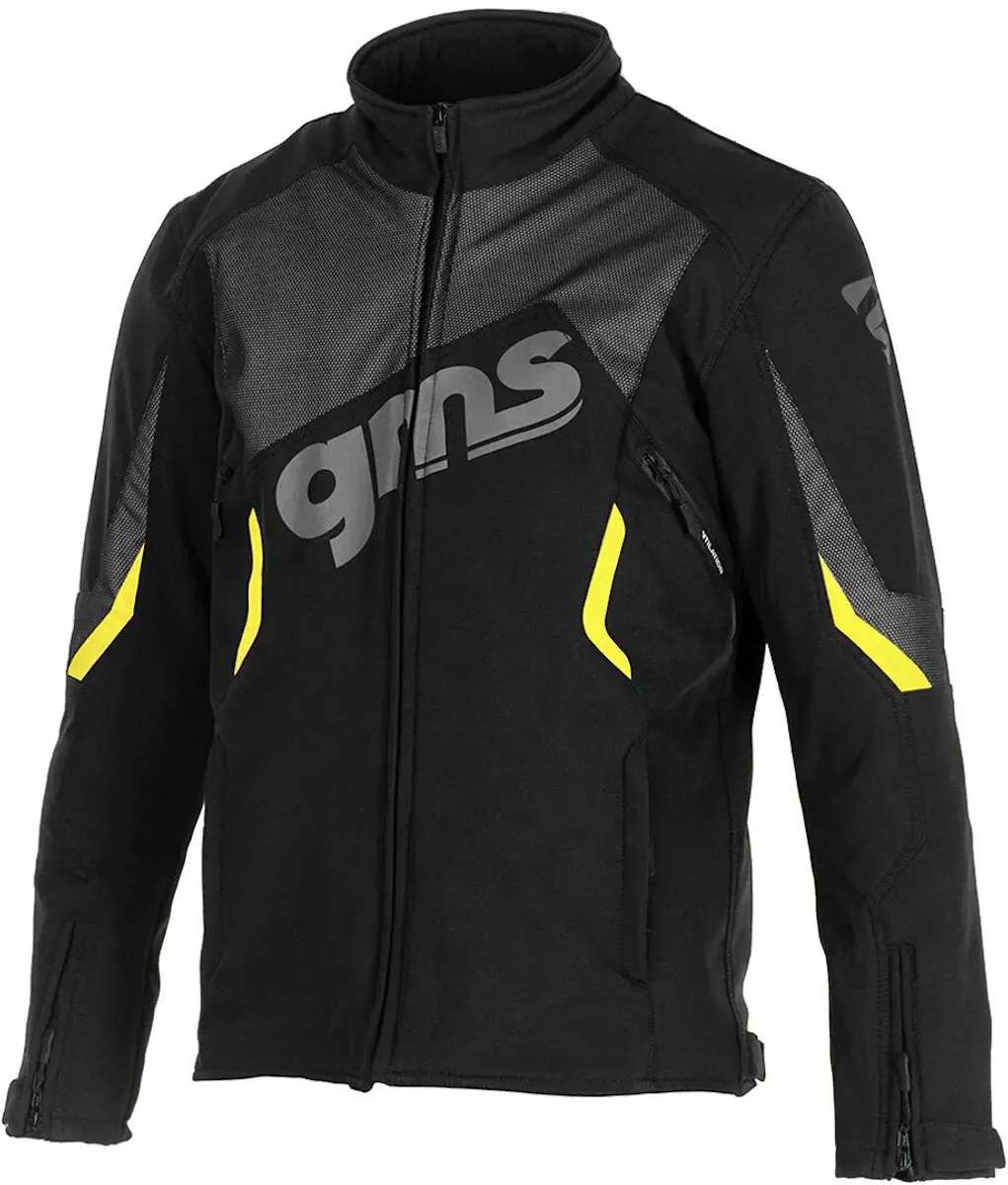 gms Arrow Zwarte Gele Motor Softshelljas