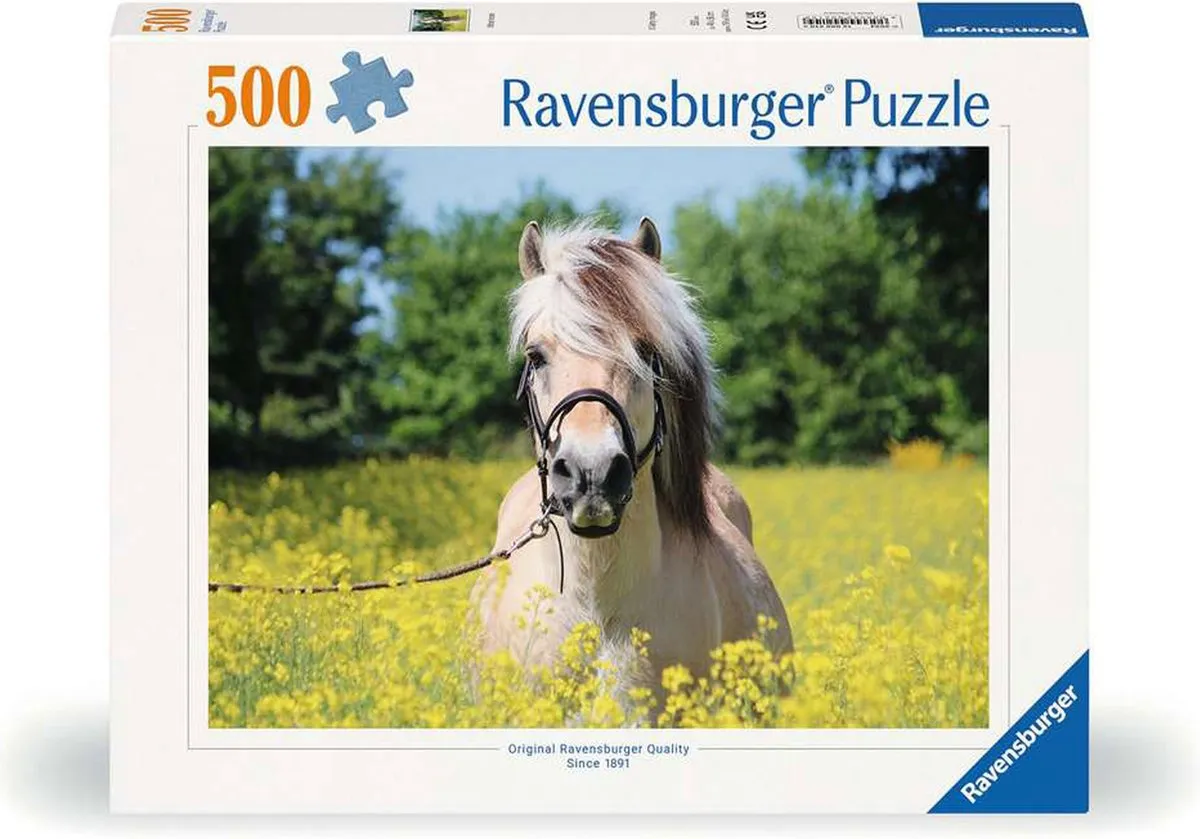 Ravensburger Legpuzzel Paard in Koolzaadveld 500 Stuks