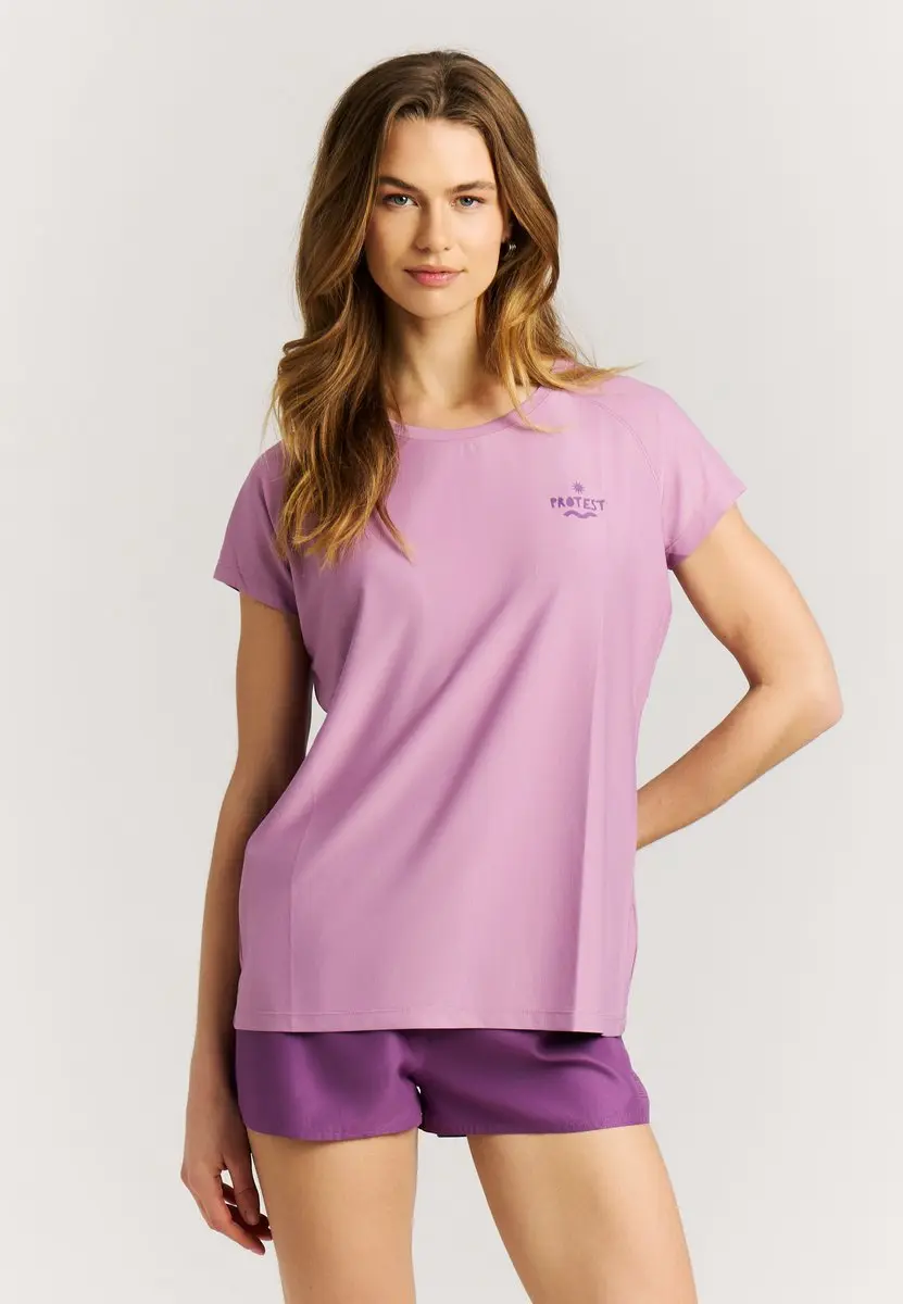 Protest PRTCal UV Shirt Dames - Korte mouwen - S - Paars