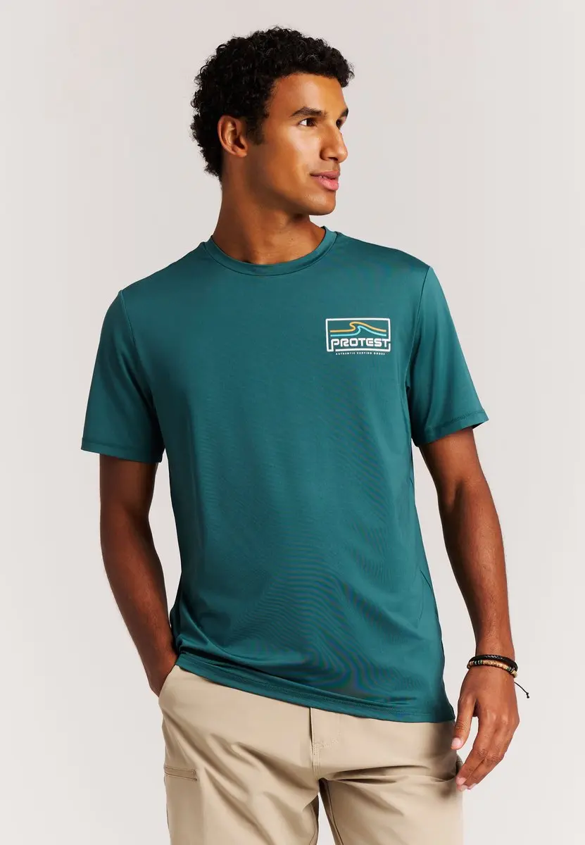 Protest PRTDonald UV Shirt Heren - Dark Teal - S