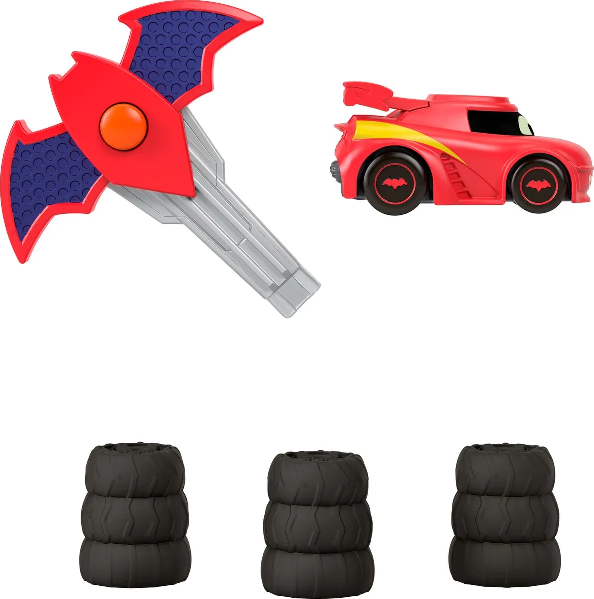 Fisher-Price Batwheels Key Car Racer Redbird HRJ55 - Zwart/Rood