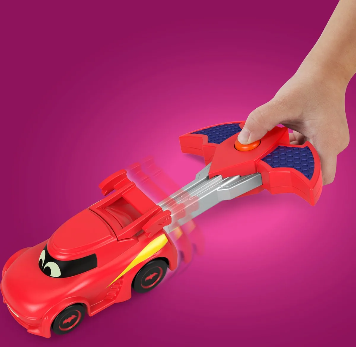 Fisher-Price Batwheels Key Car Racer Redbird HRJ55 - Zwart/Rood - afbeelding 6 van 6