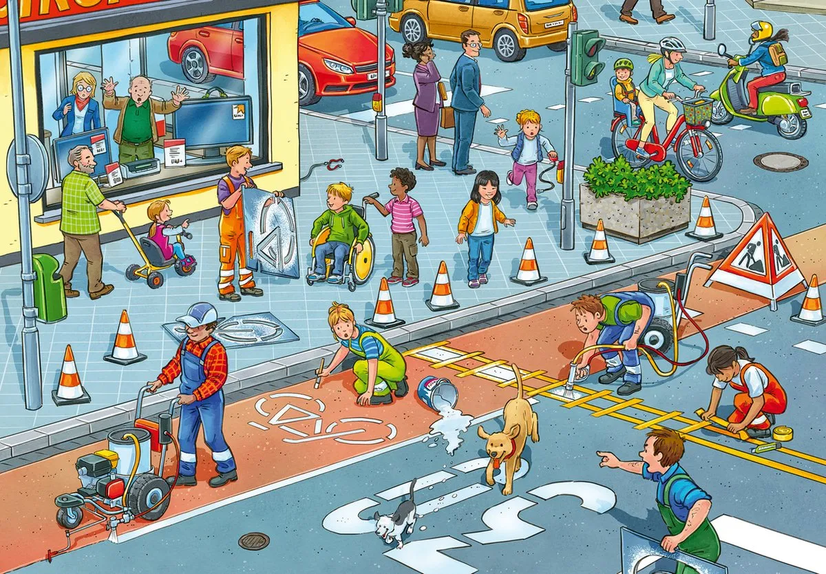 Ravensburger Werk aan de Weg Puzzel 12 Stuks - Multicolor