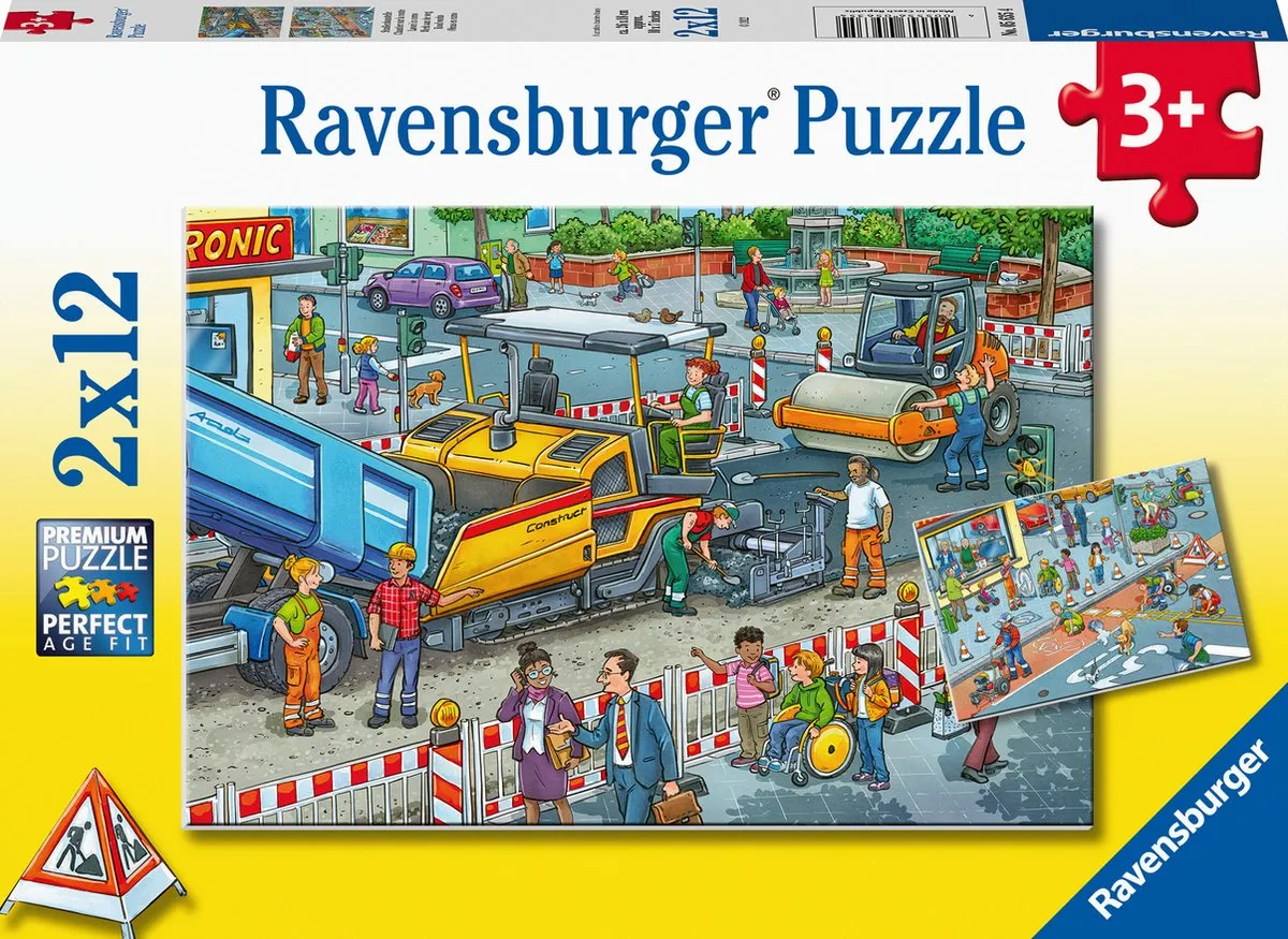 Ravensburger Werk aan de Weg Puzzel 12 Stuks - Multicolor