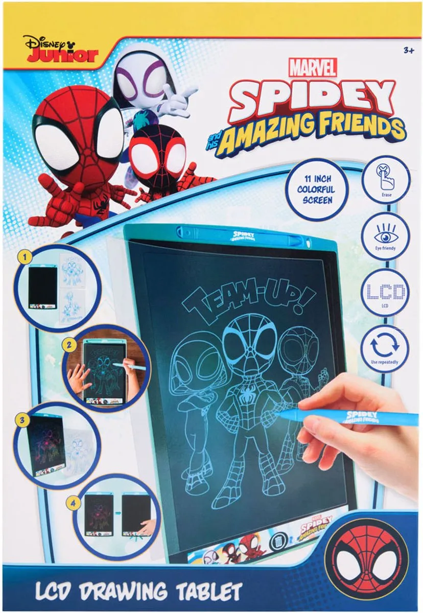 Disney Marvel Spidey Tekentablet 11 inch - 3-delig Multicolor - afbeelding 6 van 6