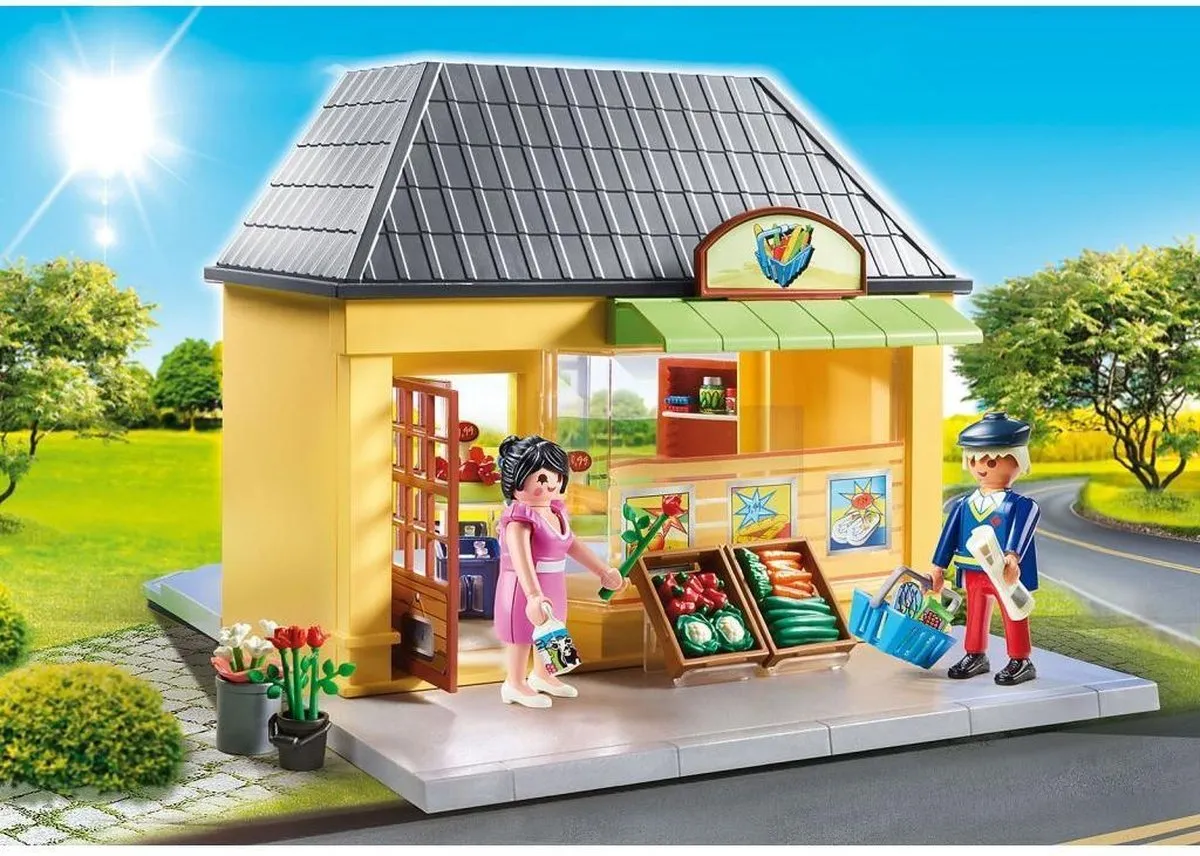 Playmobil City Life Kruidenier 70375 - Multicolor
