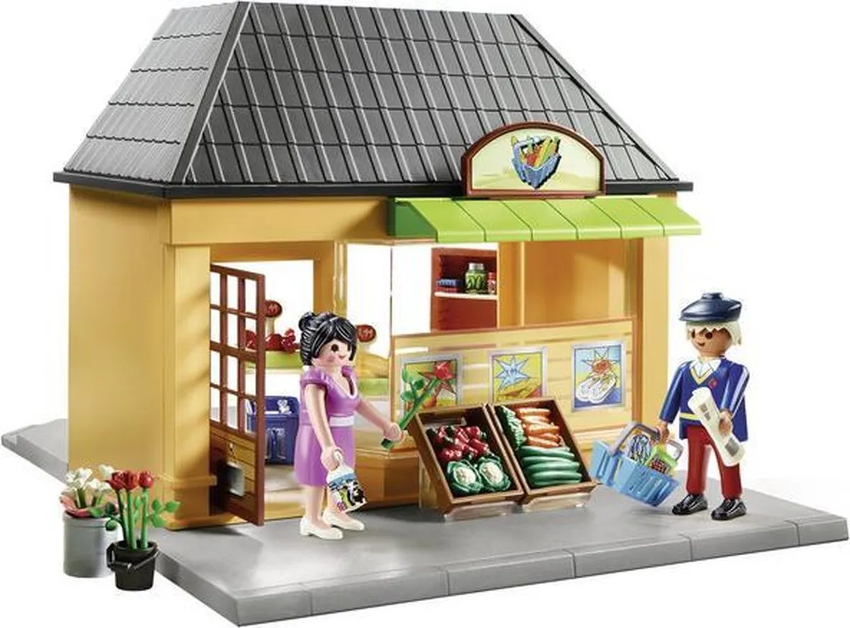 Playmobil City Life Kruidenier 70375 - Multicolor