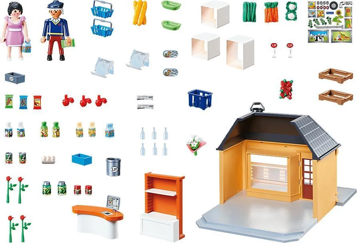 Playmobil City Life Kruidenier 70375 - Multicolor