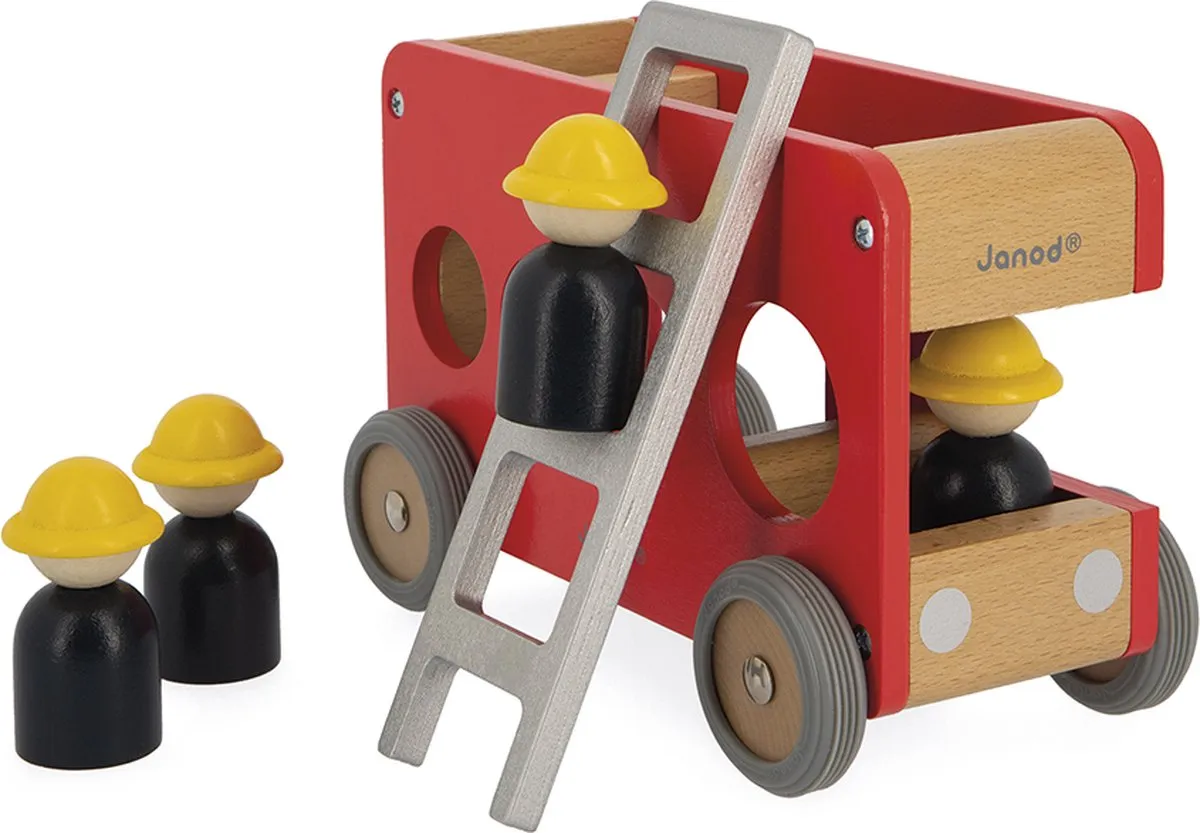 Janod Bolid Brandweerwagen J04632 - Rood