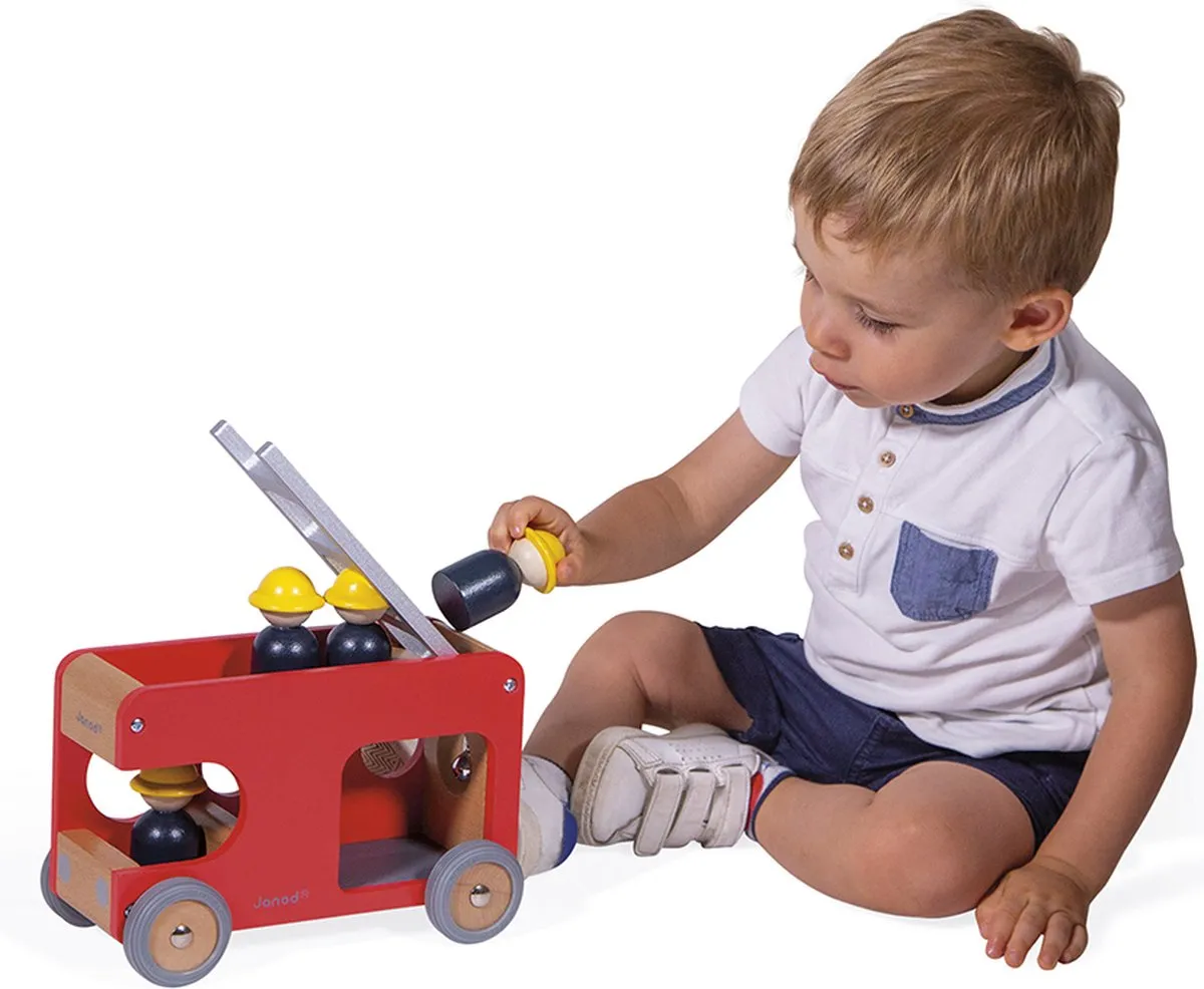 Janod Bolid Brandweerwagen J04632 - Rood