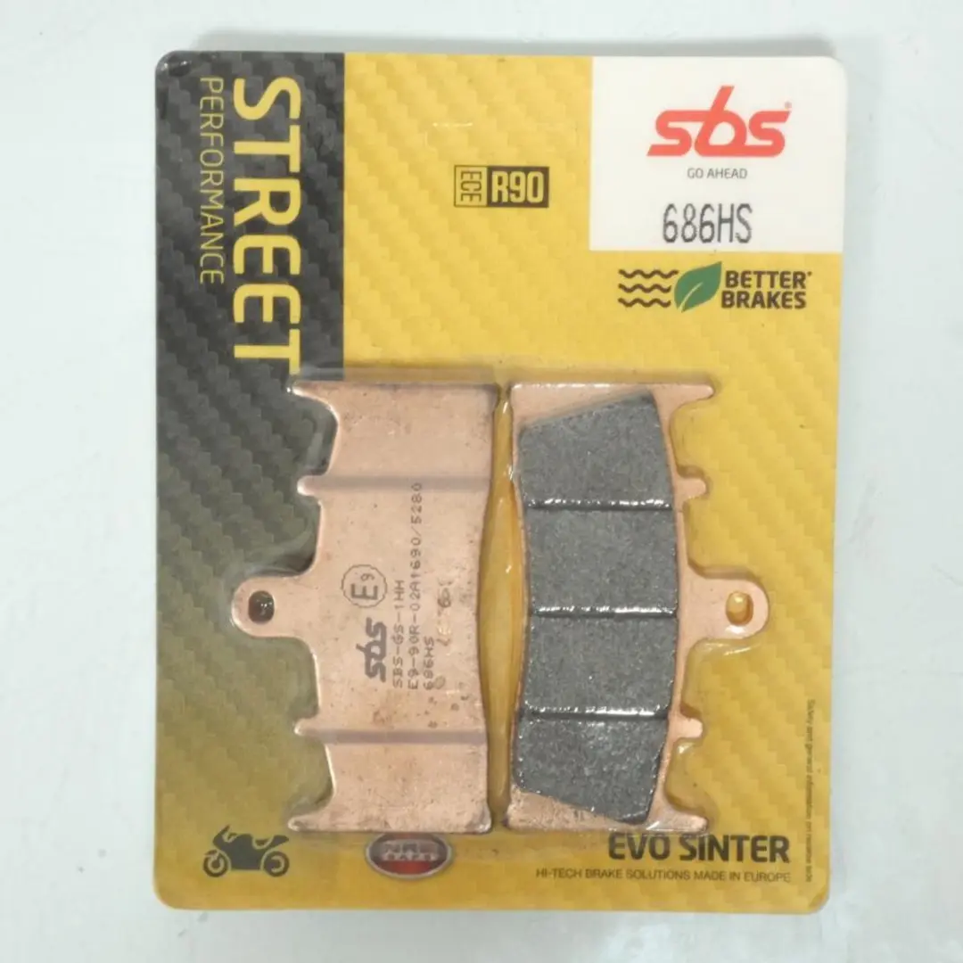 Plaquette de frein SBS pour Moto Kawasaki 900 ZX9R 1996 à 2001 AV / 686HS FR Ne