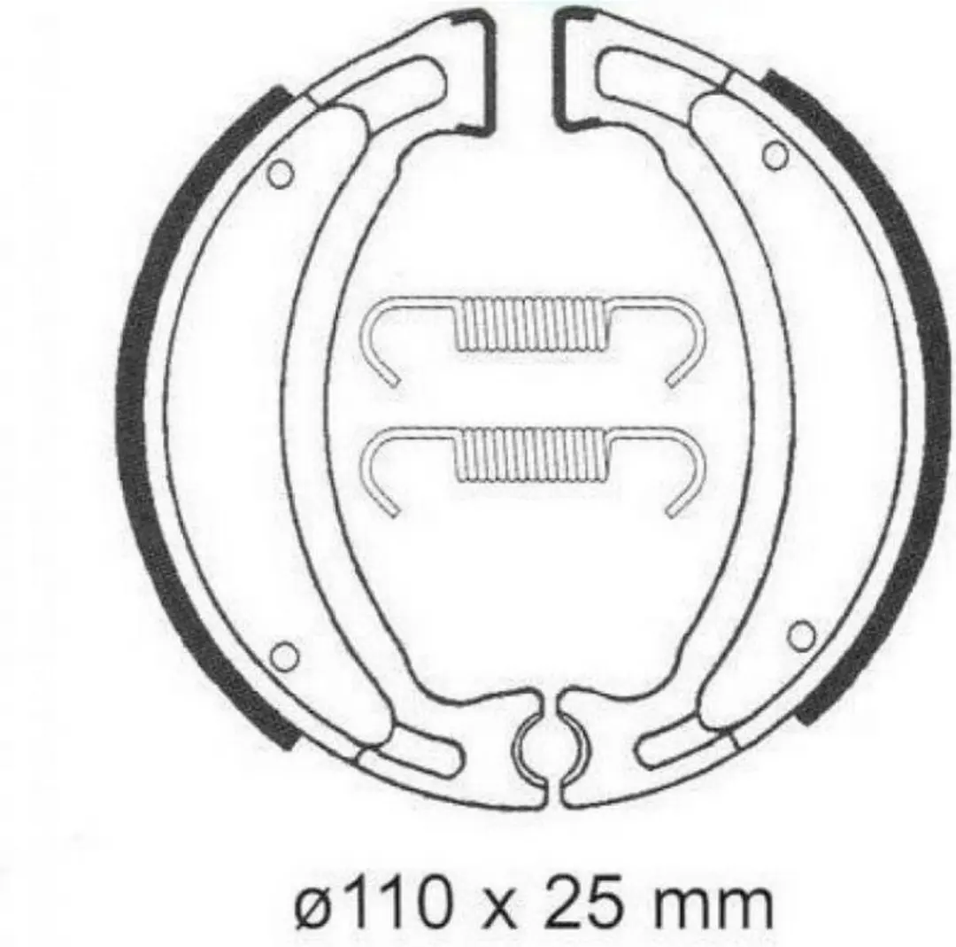 tecnium remschoen voor motor yamaha 100 rt 1990 tot 1996 ba028 / achter / 110x25