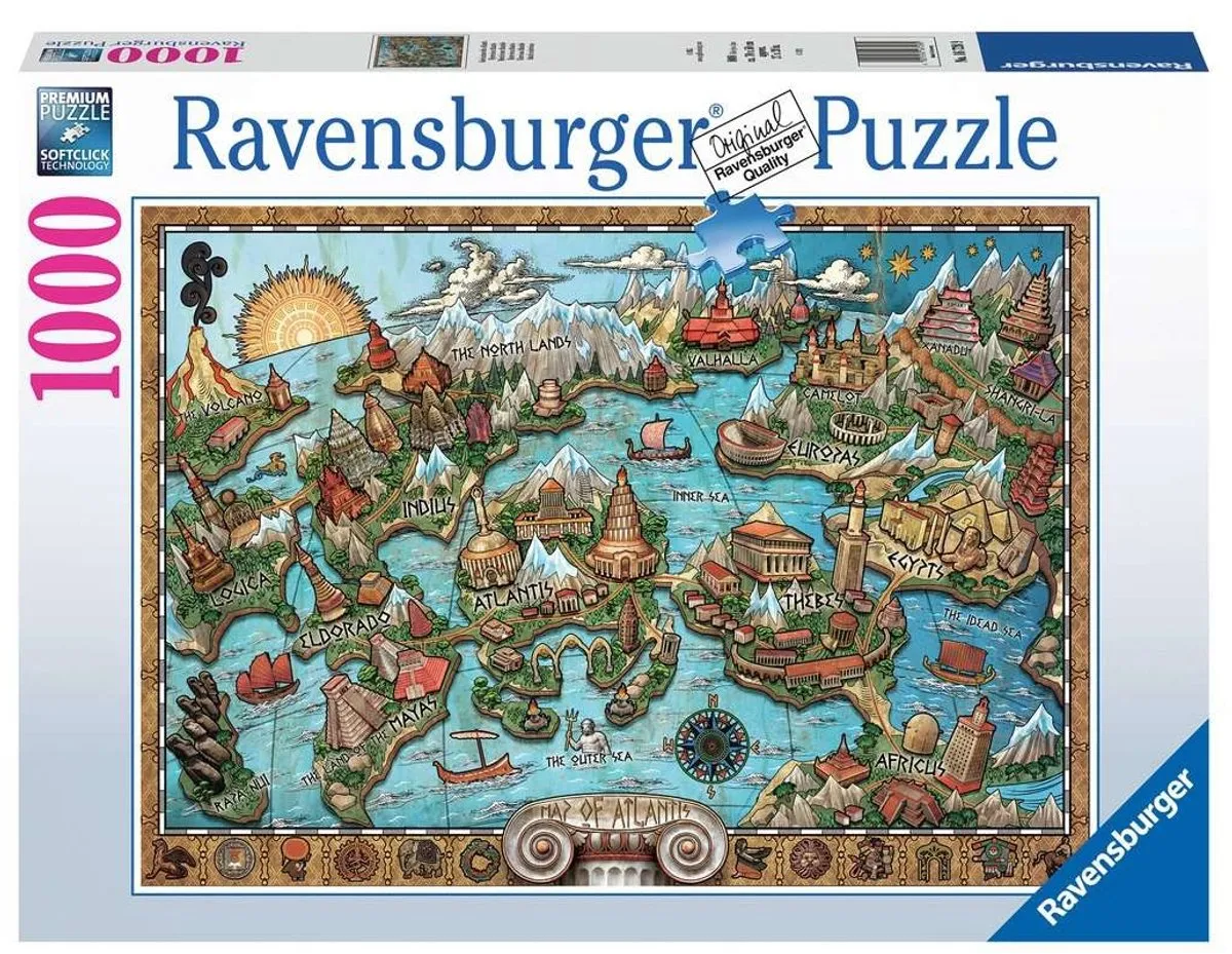 Ravensburger Geheimzinnig Atlantis Legpuzzel 1000 Stuks - Multicolor