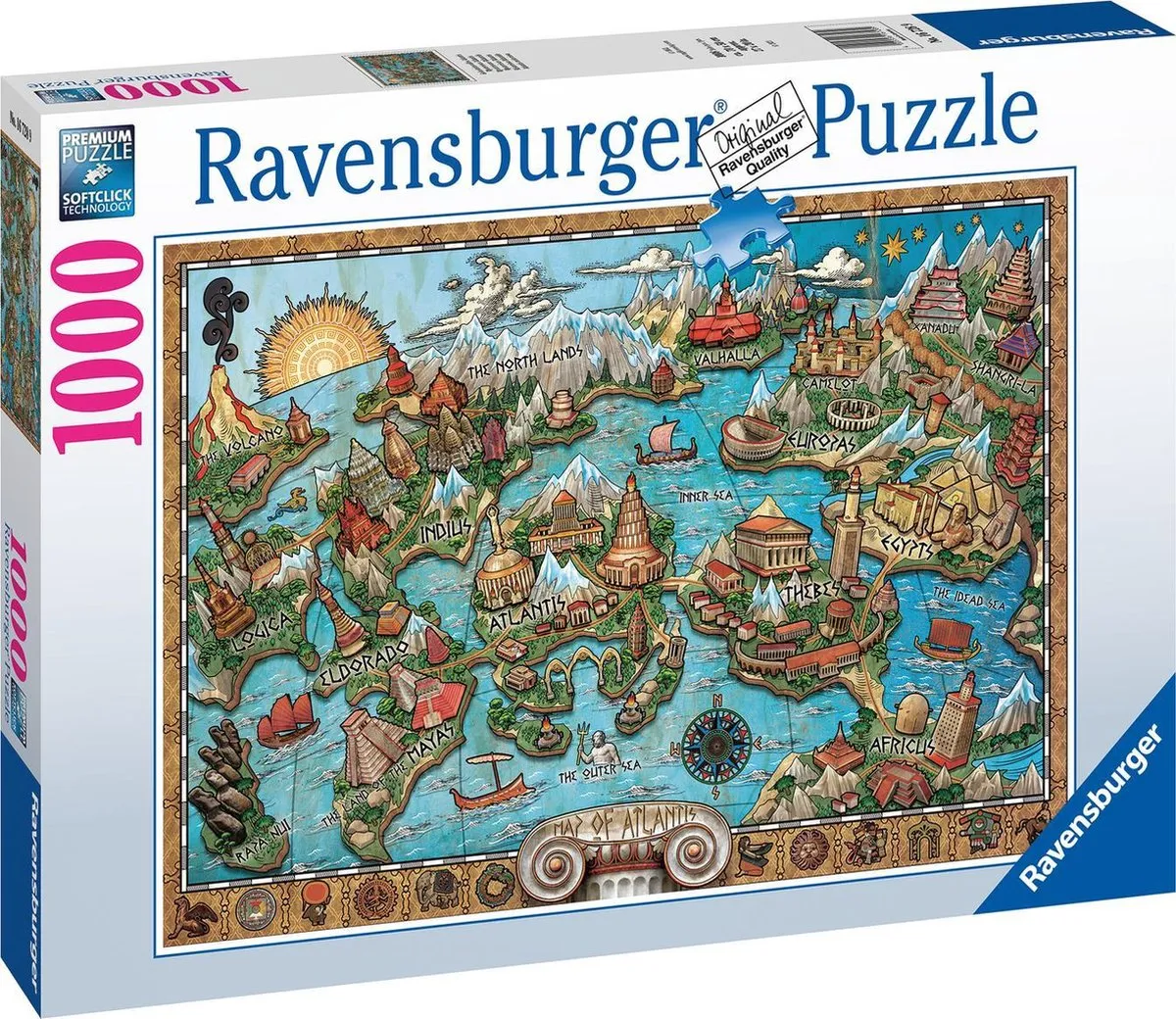 Ravensburger Geheimzinnig Atlantis Legpuzzel 1000 Stuks - Multicolor