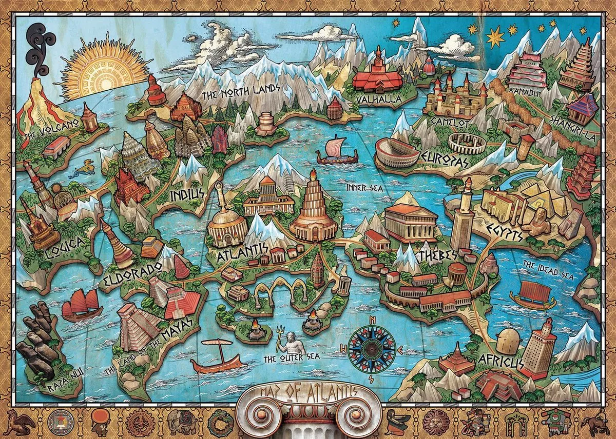 Ravensburger Geheimzinnig Atlantis Legpuzzel 1000 Stuks - Multicolor