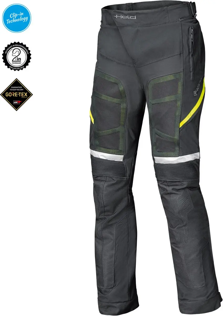 HELD AEROSEC GTX BASE 2in1 GORE-TEX® Motorbroek Touring Zwart-NeonGeel L