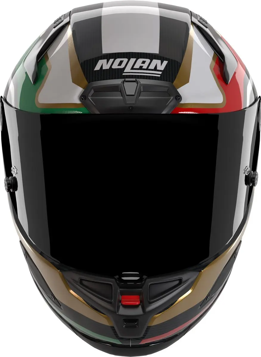 Nolan X-804 RS Ultra Carbon Helm - L - Goud/Rood