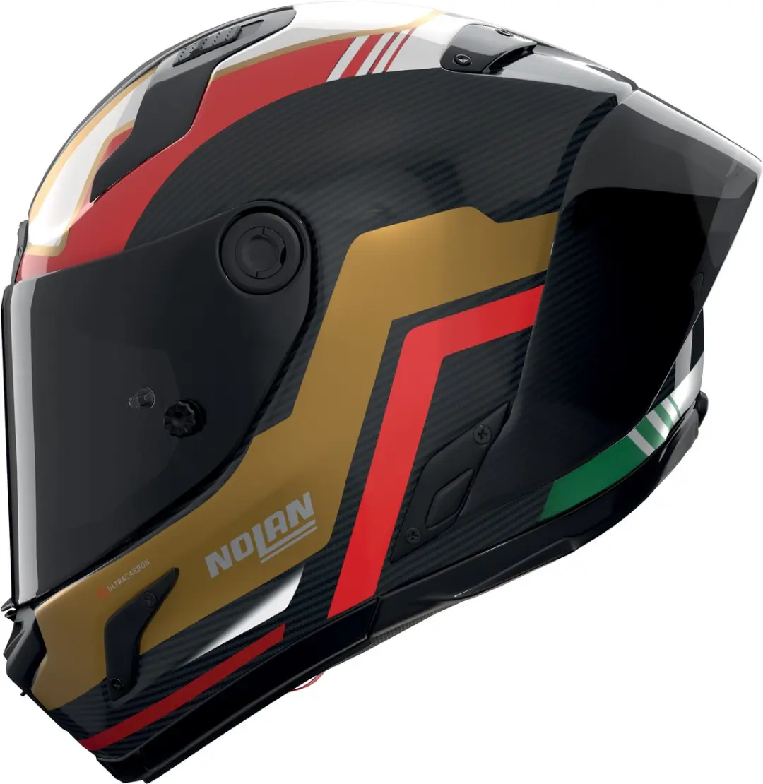 Nolan X-804 RS Ultra Carbon Helm - L - Goud/Rood