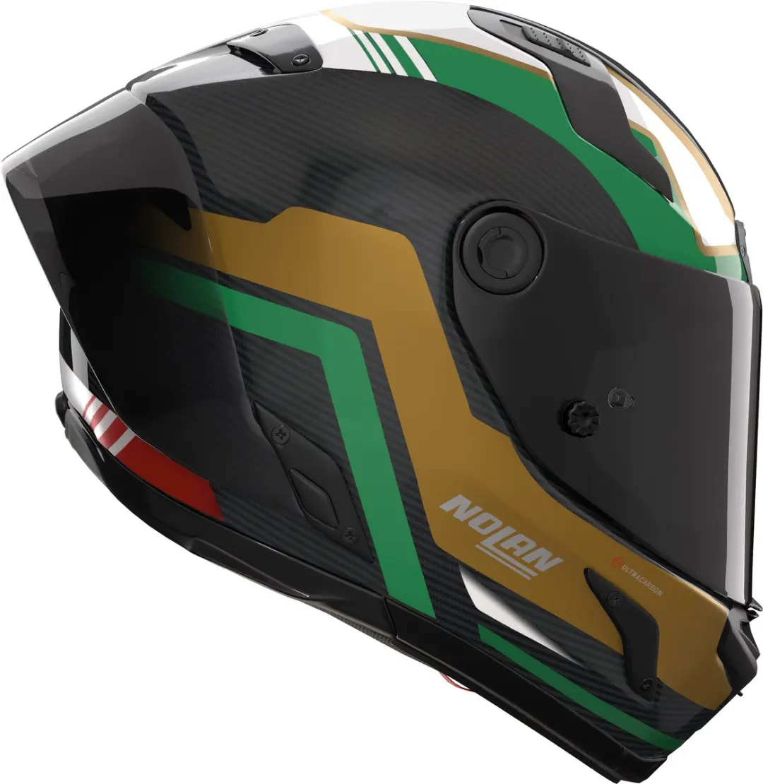 Nolan X-804 RS Ultra Carbon Helm - L - Goud/Rood