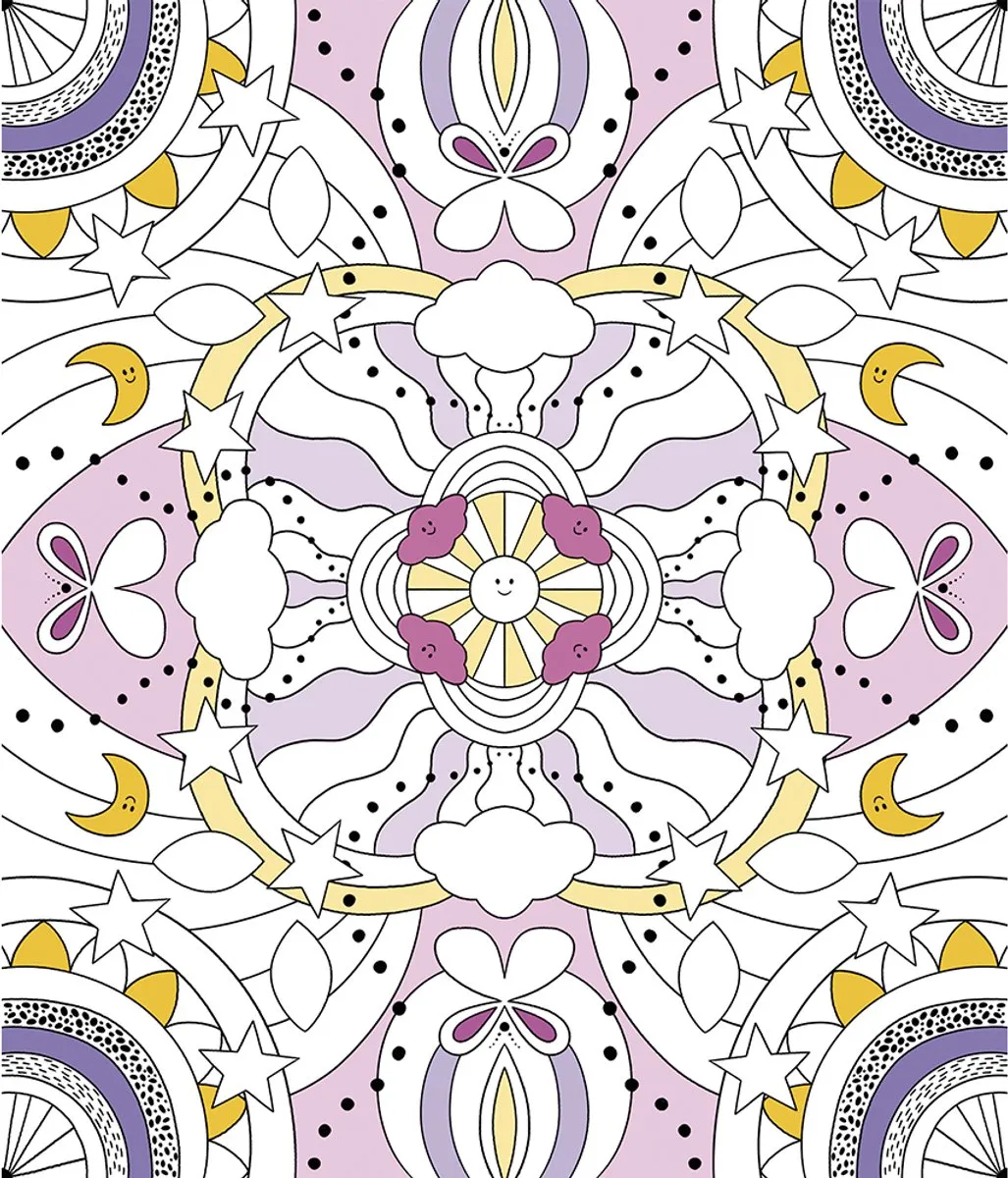 Janod Regenboog Mandala's Knutselset - 4 Afbeeldingen - Multikleur