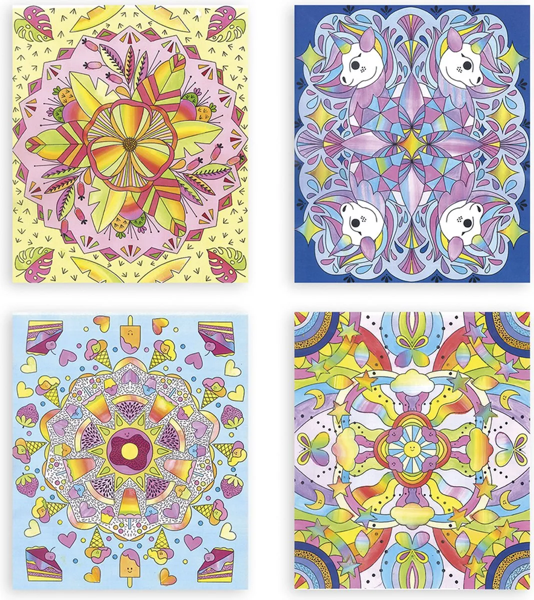 Janod Regenboog Mandala's Knutselset - 4 Afbeeldingen - Multikleur - afbeelding 6 van 6