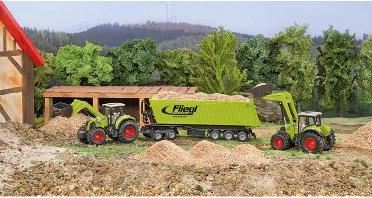 SIKU 1949 Claas Axion Tractor met Voorlader - 1:50 - Groen