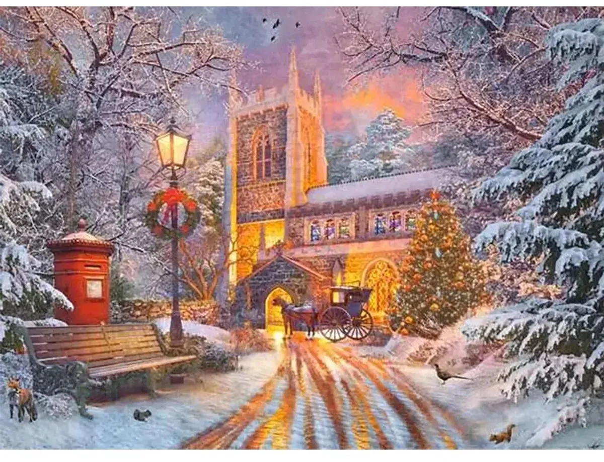 Ravensburger puzzel Star Line - Sprankelend kerstfeest - 500 stukjes.