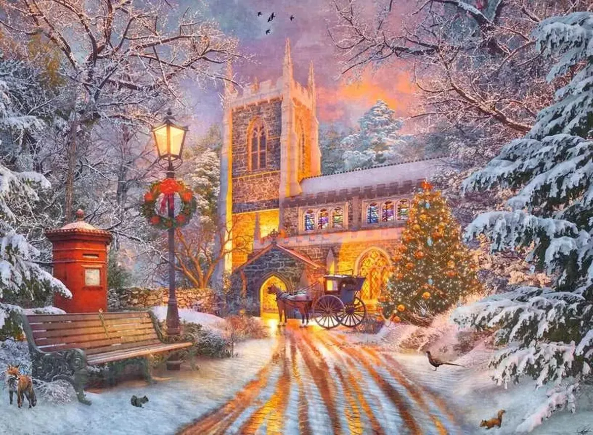 Ravensburger puzzel Star Line - Sprankelend kerstfeest - 500 stukjes.