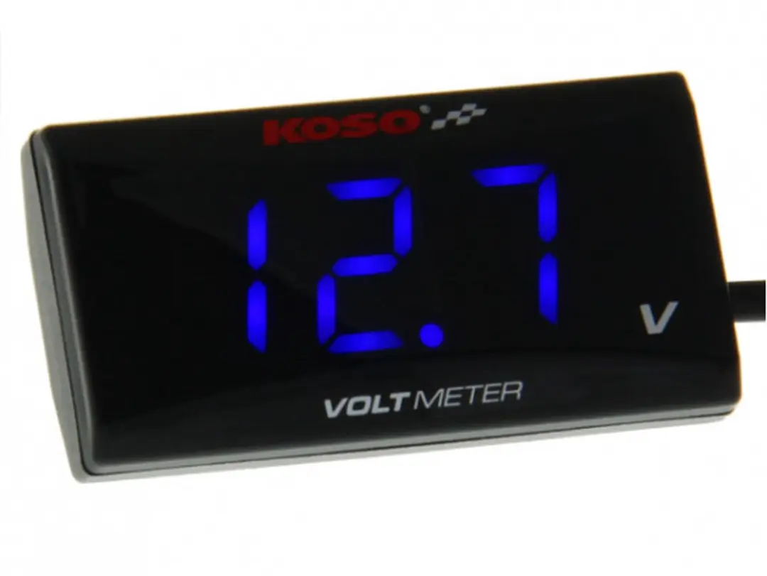 Voltmeter Koso Super Slim Style 8-18 Volt blauw