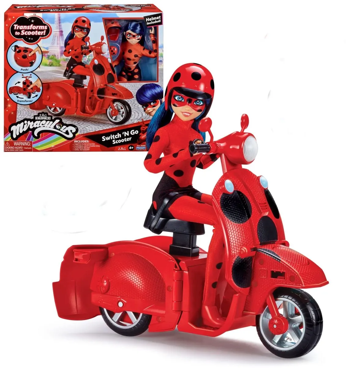 Bandai Namco Miraculous Ladybug Scooter Pop Speelset