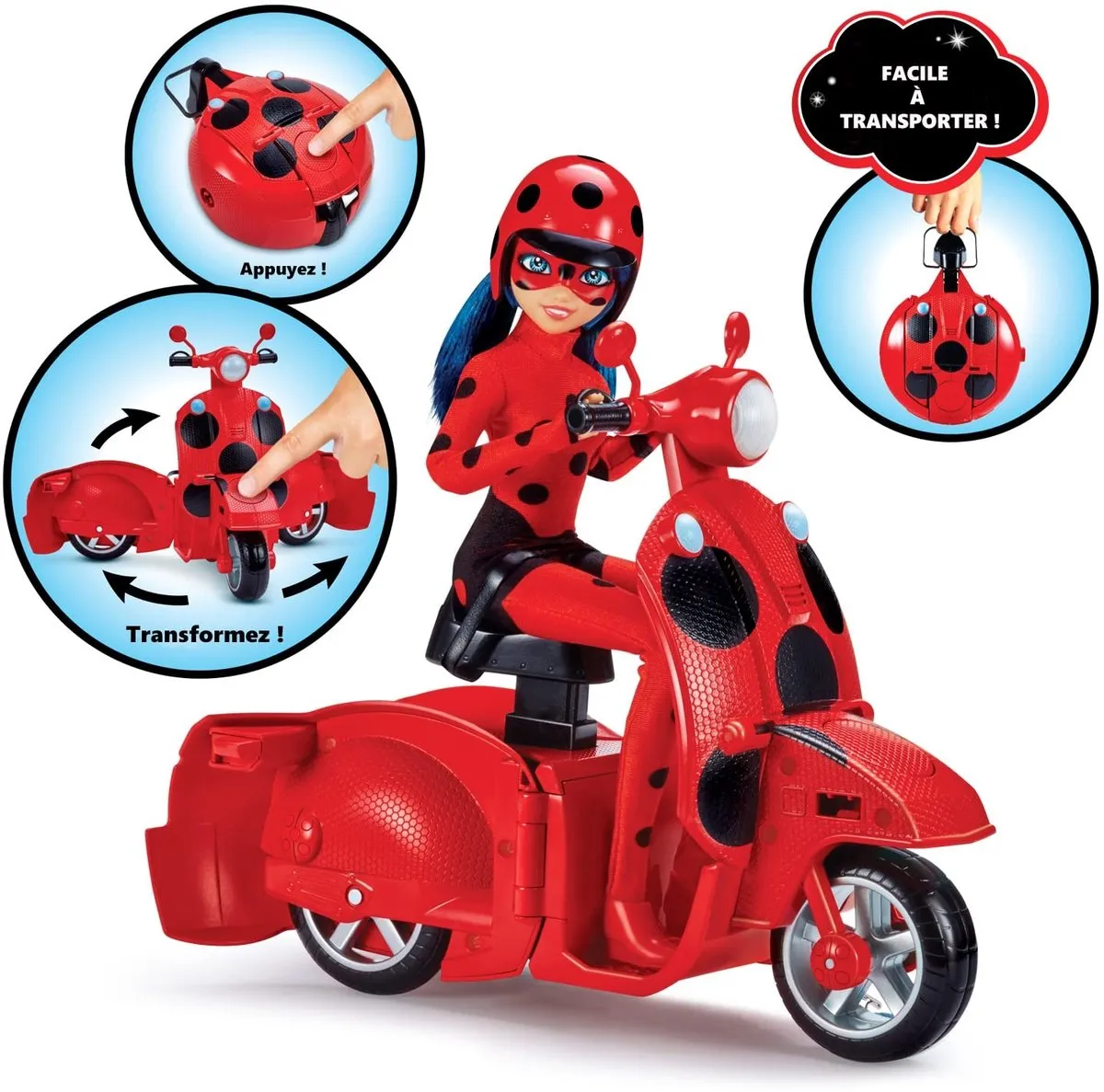 Bandai Namco Miraculous Ladybug Scooter Pop Speelset - 26cm Pop - Multicolor