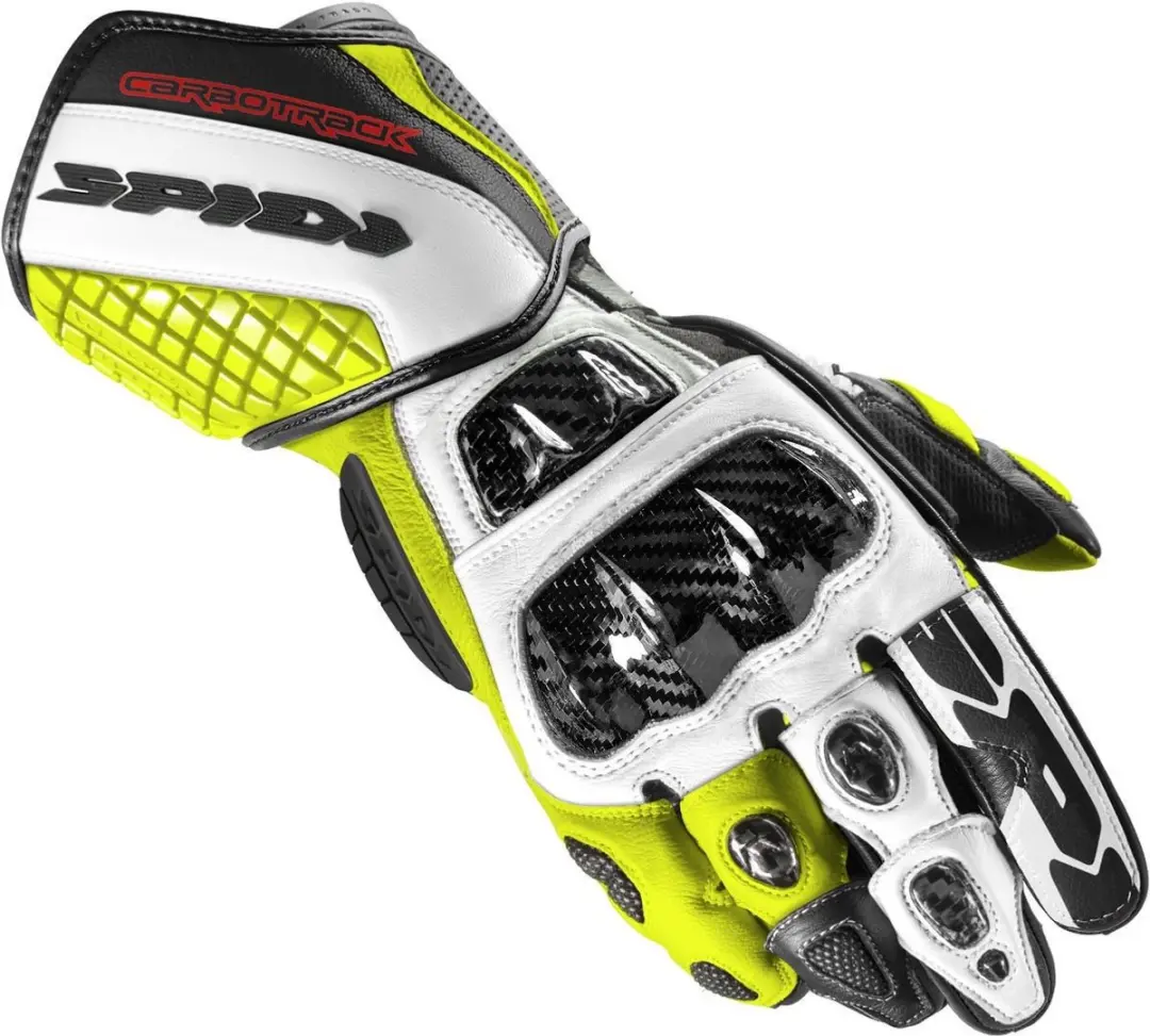 Spidi Carbo Track Evo Zwart Wit Fluo Geel