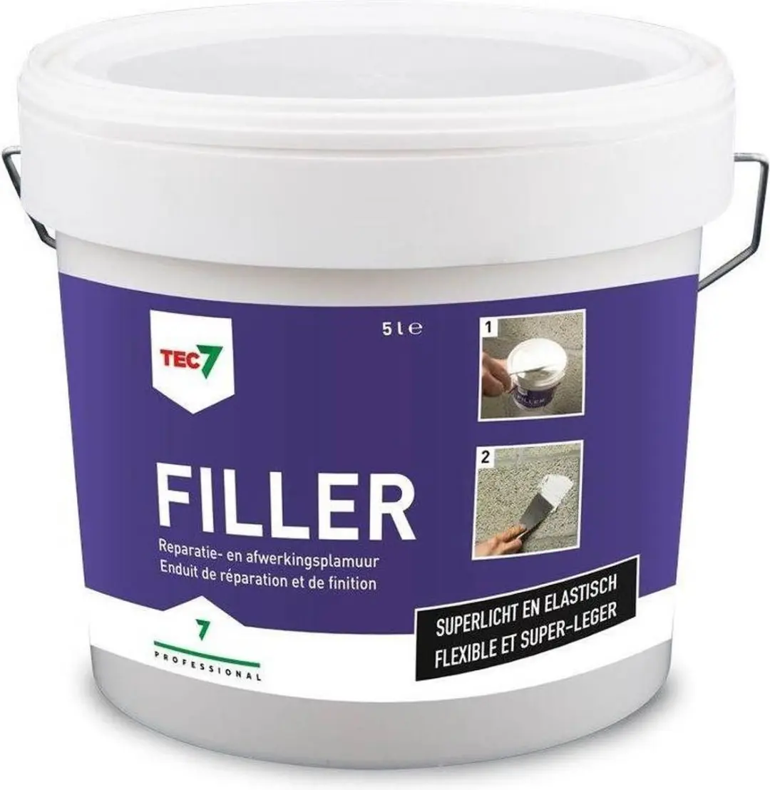 Tec7 Filler Reparatie- en Afwerkingspleister 5L