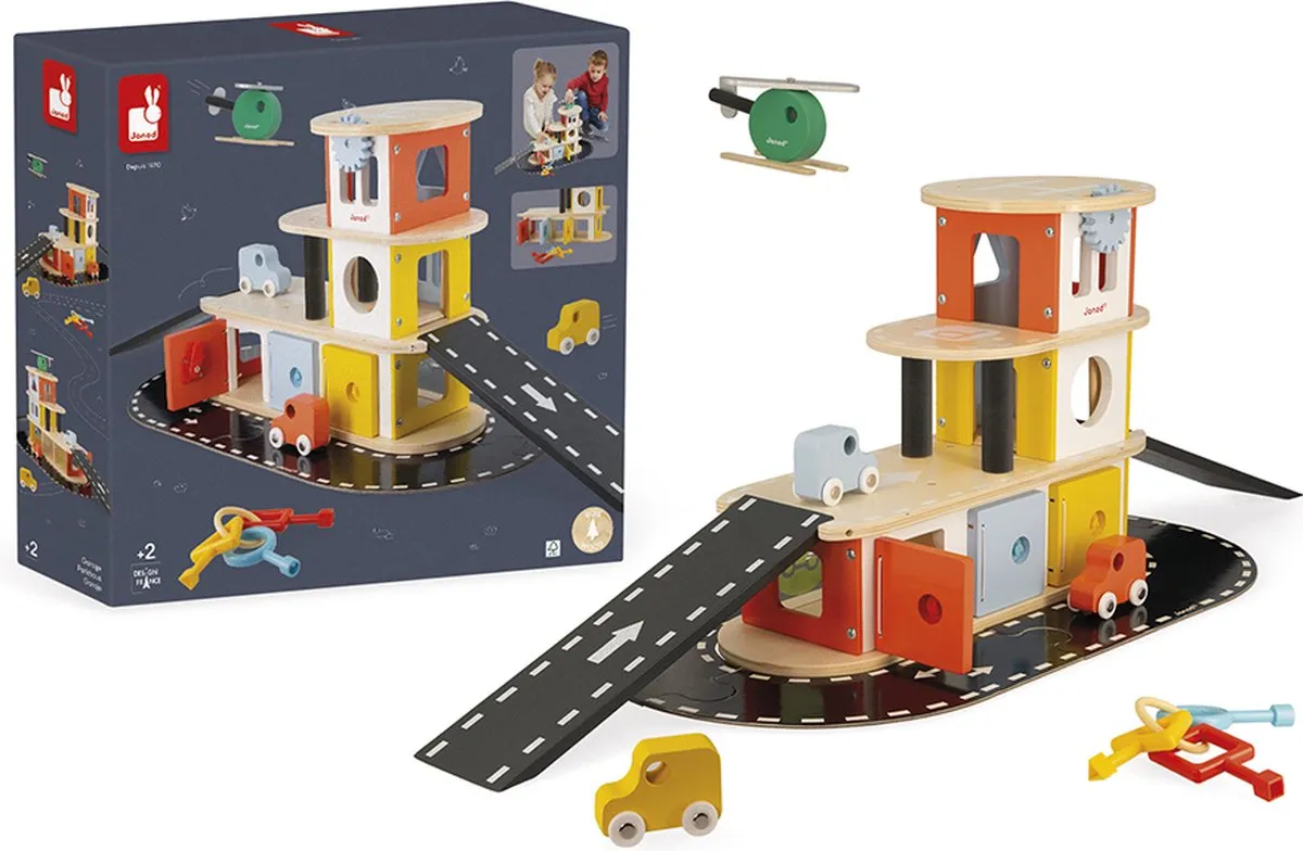 Janod Bolid Houten Garage J04636