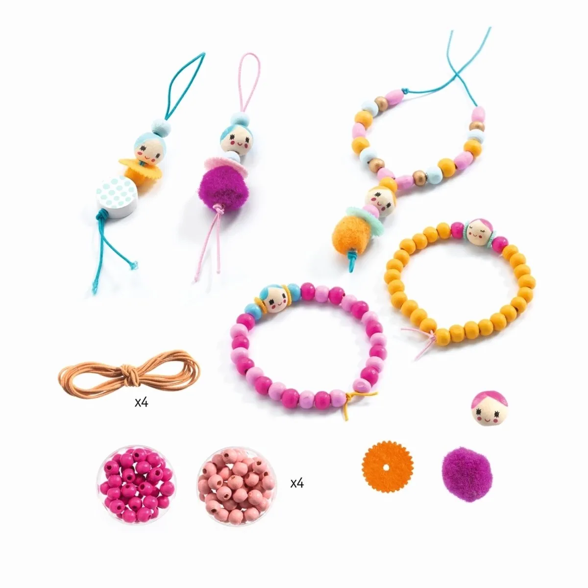 Djeco Juwelen Maken - Parels & Poppetjes Multicolor