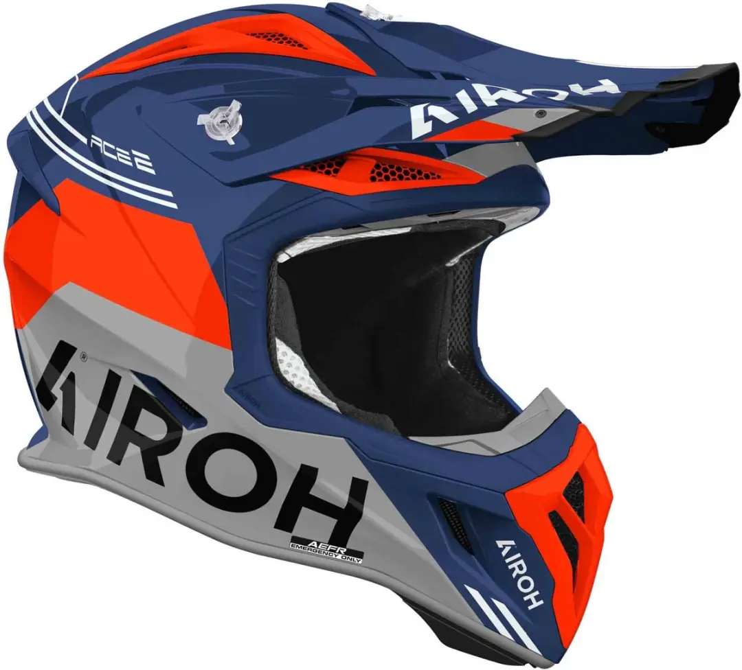 Airoh Aviator Ace 2 Fury Motocrosshelm L - Blauw/Oranje