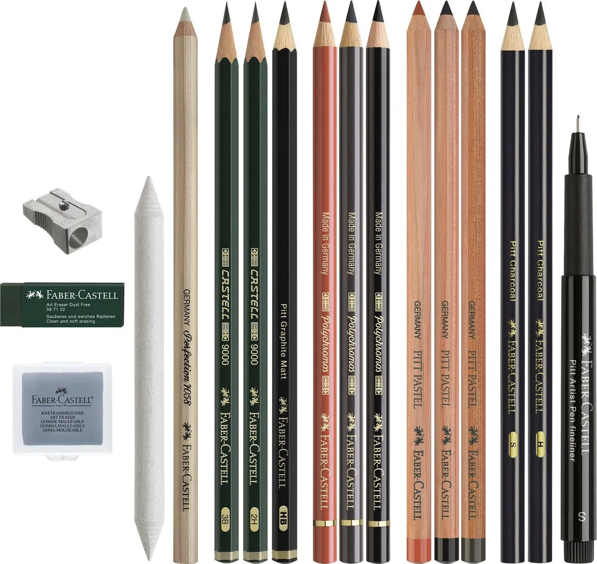 Faber-Castell Pitt Monochrome Discovery Set - 17-delig
