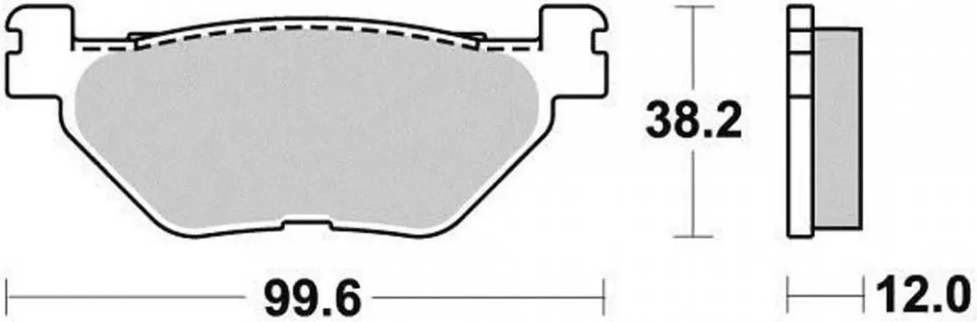 Malossi-remblok voor Yamaha 530 T-Max scooter 2012 tot 2018 6215030BS / achter n