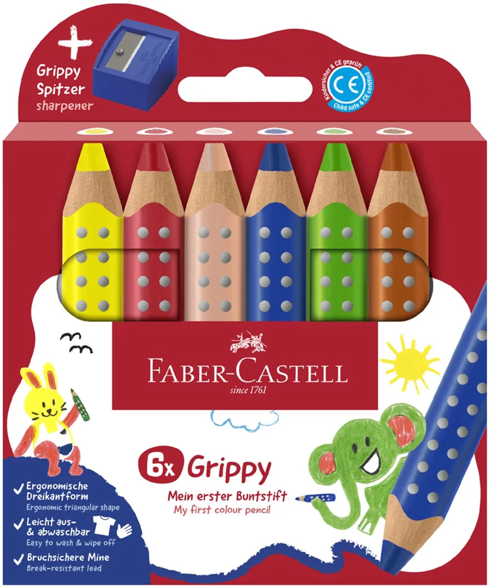 Faber-Castell Grippy XXL Kleurpotlood - 16 Stuks - Multicolor