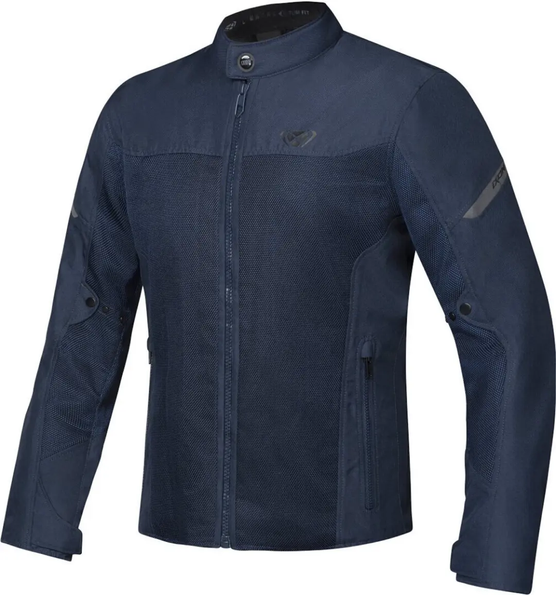 Ixon Fresh Slim Marineblauw Waterdichte Textiele Motorjas